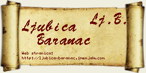 Ljubica Baranac vizit kartica